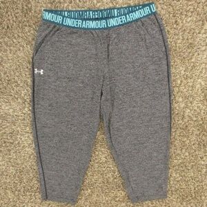 Under Armour Gray and Blue Athletic Capris